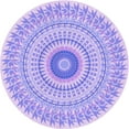 thumbnail image 1 of Ahgly Company Indoor Round Patterned Purple Mimosa Purple Area Rugs, 5' Round, 1 of 6