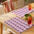 thumbnail image 4 of Black Pink Flamingos Placemats Set of 4 Modern Art Silhouettes Place Mats Indoor Wipeable Table Mats Washable Cloth Dining Table Placemats for Kitchen Holiday Party Home Decor 13x19 Inch, 4 of 9