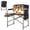 BLACK/ROYALBLUE, variant on KingCamp Folding Director Chair, Folding Camping Chair with Side Table, Cup Holder, Portable Makeup Artist Chair with Storage Bag, 32.6'' Tall Oversized Director Chair, 396LBS Capacity