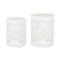 thumbnail image 2 of Soto Metal Outdoor Side Tables, Set of 2, White, 2 of 7