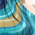 thumbnail image 3 of Dark Blue Marble Gold Line Pattern Blanket,Comfortable Soft Flannel Throw Blanket,All Season,Warm Lightweight Blankets for Sofa Bed Couch Living Room Chair,30"x40", 3 of 4