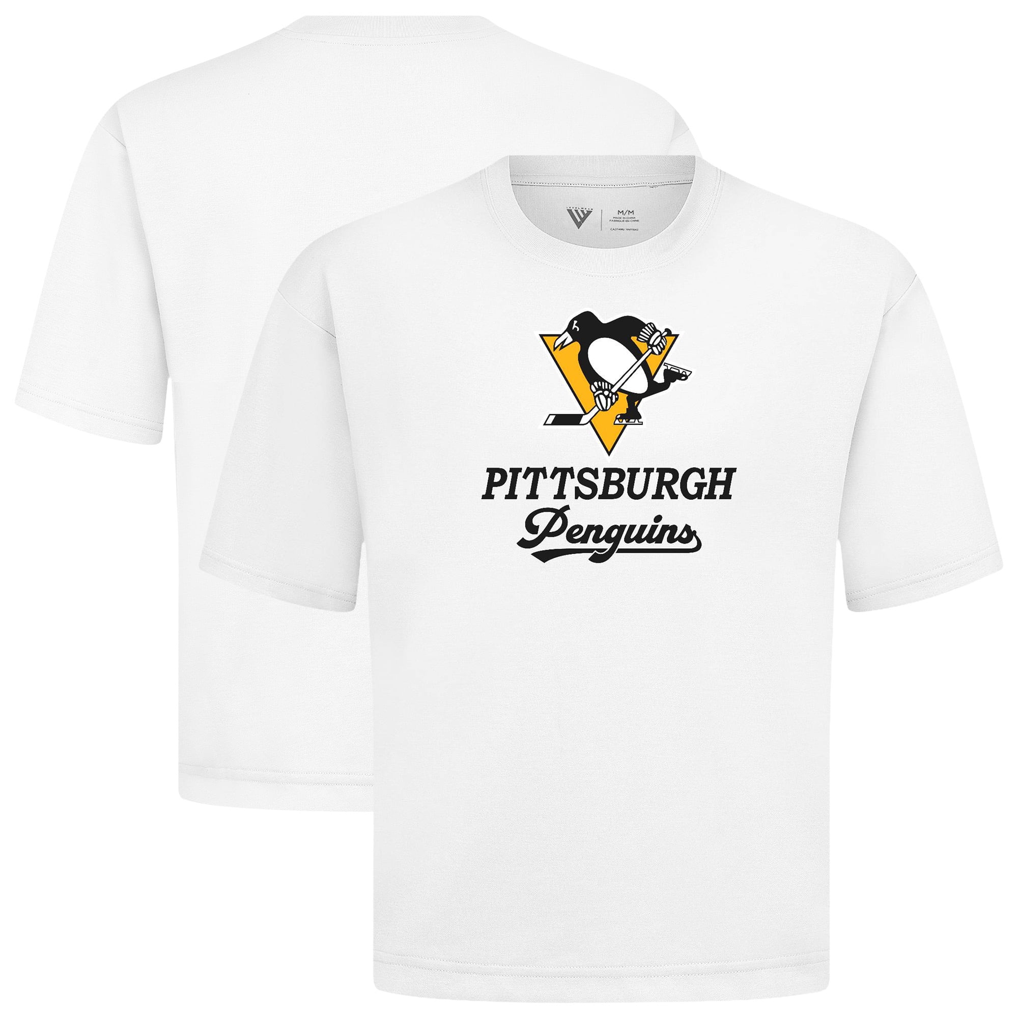 Men's Levelwear White Pittsburgh Penguins Team Surge Luxe Signature Knit T-Shirt