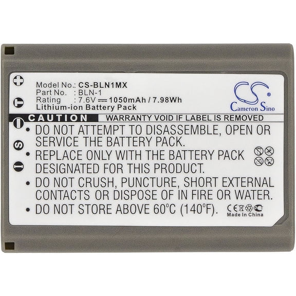 Replacement Battery For Olympus 7.6v 1050mAh/7.98Wh Camera Battery