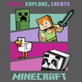 thumbnail image 2 of Girl's Minecraft Build Explore Create Logo  Graphic T-Shirt, 2 of 4