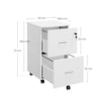 thumbnail image 5 of Armario Archivador de 2 Cajones, Archivador de Oficina con Cerradura, Soporte para Impresora, Blanco, 5 of 5