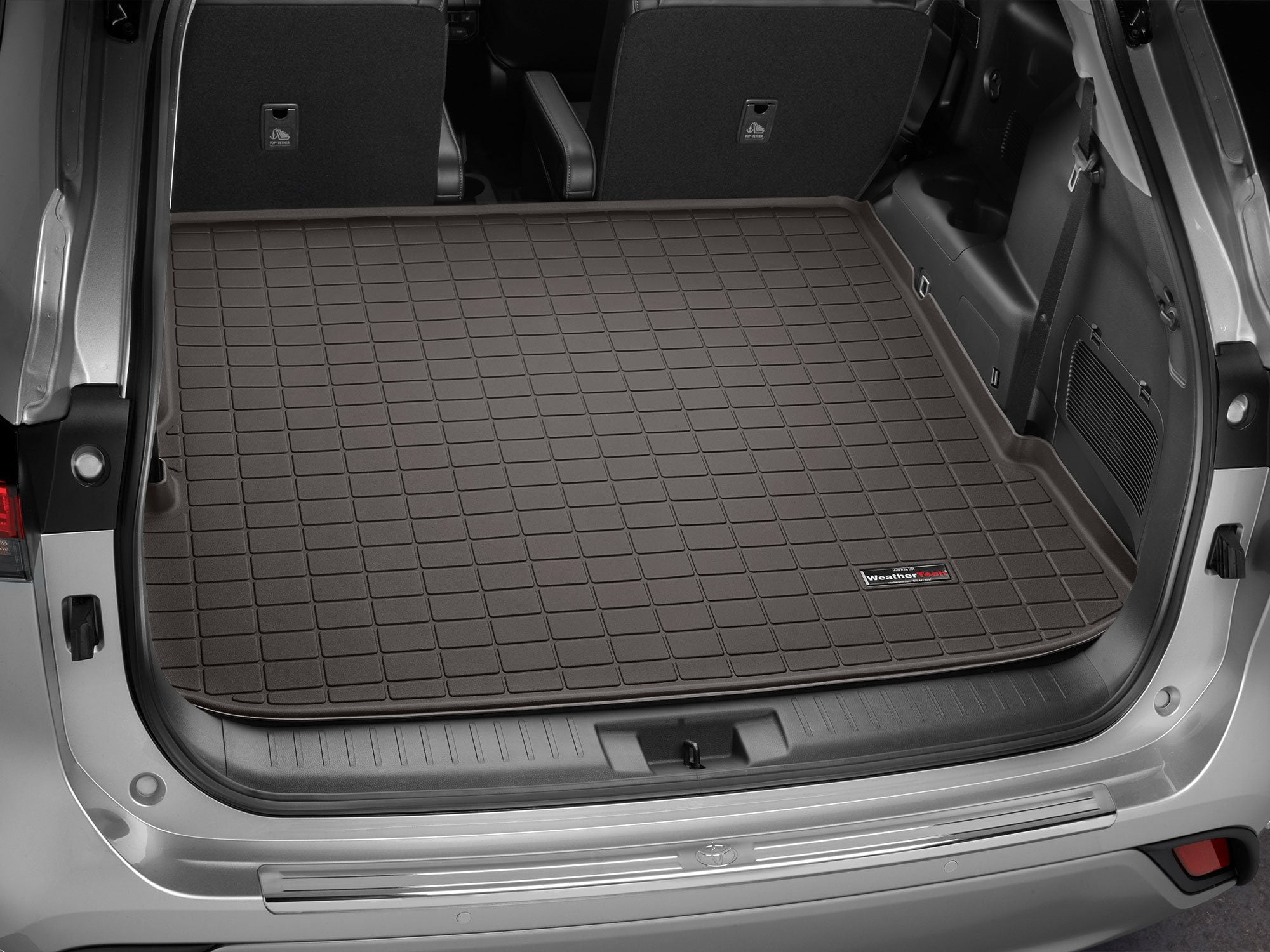WeatherTech Cargo Trunk Liner compatible with Toyota Highlander Hybrid, Highlander - Behind 2nd Row Cocoa