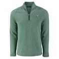 thumbnail image 2 of Men's Cutter & Buck  Heather Kelly Green Philadelphia Eagles Peshastin Eco Fleece Tri-Blend Raglan Recycled Quarter-Zip, 2 of 3