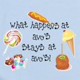 thumbnail image 2 of CafePress - What Happens At Avo's... Infant Bodysuit - Baby Light Bodysuit, Size Newborn - 24 Months, 2 of 4