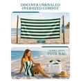 thumbnail image 4 of Casa Platino Cotton Pool Towels - 4 Pack Cabana Striped Bath Towel,Quick Dry Absorbent Towels for Swimming Lessons, Pools and Lake Adventures - Green, 4 of 9