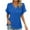 Navy-09, variant on Mittory Women's Short Sleeve T Shirts V Neck Decorative Button Shirts Ribbed Basic Henley Fit Summer Tops