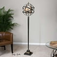 thumbnail image 1 of Uttermost Rondure Contemporary Iron Sphere Floor Lamp in Bronze/Gold, 1 of 3