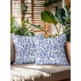 thumbnail image 2 of Outdoor Pillows Waterproof, Blue Botanical Bedding Throw Pillows with Insert for Couch Sofa Bed, Spring Summer Leaf Watercolor 16x16 Inch Pillowcases Decorative Camping Patio Pillow Set of 2, 2 of 8