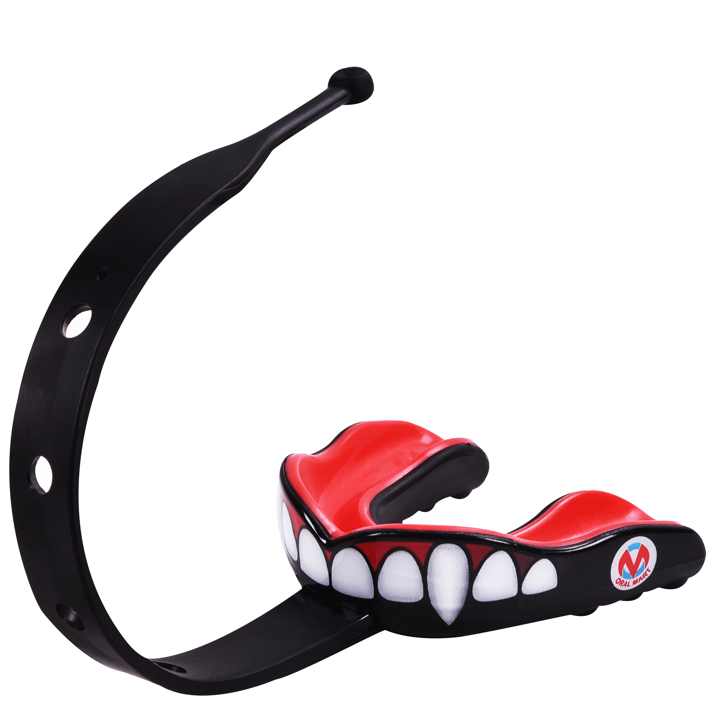 Oral Mart Strapped Mouth Guard (Vampire Fangs) (Ice Hockey/Football/Lacrosse) Sports