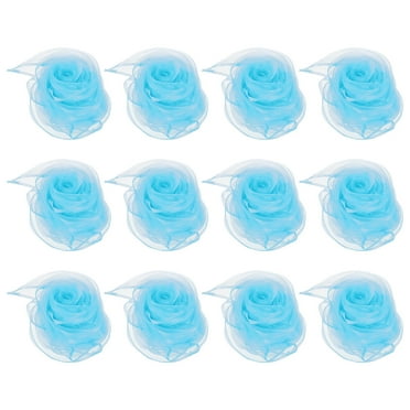 Uxcell 12 Pcs Dance Scarves 18" x 18" Juggling Scarves for Play Magic Music, Light Blue