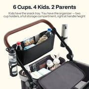 HARPPA Foldable Wagon Stroller for 4 Kids with 5-Point Harness,Canopy,Gray