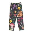 thumbnail image 4 of Disketp Mushrooms Snails Butterflies Print Women'S Comfy Pajama Pants Casual Drawstring Palazzo Lounge Wide Leg Pants, 4 of 9