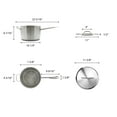 thumbnail image 2 of Excellante 10 quart 18/8 stainless steel sauce pan with lid and helper handle, comes in each, 2 of 2
