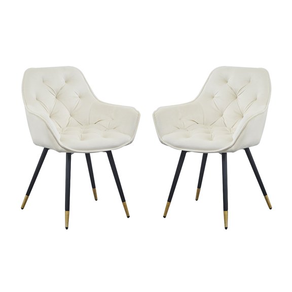 Luppino Dining Chair - Set of 2 - 23.5" x 25" x 34.5" - White