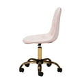 thumbnail image 4 of Baxton Studio Kabira Contemporary Glam and Luxe Blush Pink Velvet Fabric and Gold Metal Swivel Office chair, 4 of 7