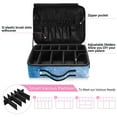 thumbnail image 4 of Large Travel Artist Makeup Bag With Adjustable Dividers &12 Brush Slots Portable Cosmetic Organizer Starry Sky, 4 of 7