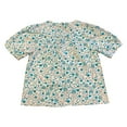 thumbnail image 2 of Draper James Women's Short Puff Sleeve Heidi V Neck Top (Blue Paisley, XS), 2 of 2