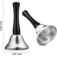 thumbnail image 3 of 12 Pieces Metal Hand Bells Call Bell Service Hand Bells Black Wooden Handle Handbells Metal Handbells Musical Percussion For Schools (silver), 3 of 5