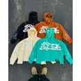 thumbnail image 4 of Sudadera de moda de calle alta Harajuku Hip-hop Rock con tres cremalleras de gran tamaño para mujer Y2k con bordado de letras informal con cremallera para hombre, 4 of 5