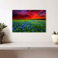 thumbnail image 2 of Elephant Stock Bluebonnets At Sunset I Wall Art - Horizontal Canvas Wall Art - Living Room Wall Decor - Nature Canvas - Brown And Gray Decor - 12" x 8", 2 of 8