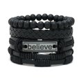 thumbnail image 1 of Pulsera de cuero tejida a mano con cuerda para hombre y mujer, sencilla, joyería, 1 of 1