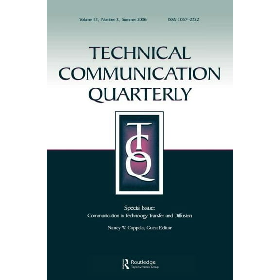 Communication Technology Transfer&Diffusion Tcq 15#3, (Paperback)