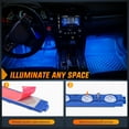 thumbnail image 3 of Nilight 8Pcs Truck Pickup Bed Light 24Led Blue Cargo Rock Lighting Kits with Switch for Van off-Road Under Car Side Marker Foot Wells Rail, 3 of 8