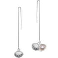 thumbnail image 2 of KOYPTL Valentine's Day Gift for Girlfriend Wife, Pearl Ear Wires Openable Pearl Geometric Scallop Earrings, Mother's Day Gift for Mother, Birthday Present for Daughter, 2 of 9
