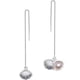 thumbnail image 2 of Pendientes de perlas con ganchos para la oreja, pendientes geométricos de perlas con forma de concha., 2 of 9