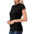 thumbnail image 4 of Basico Women Junior's Short Sleeve Slim Fit  Polo Shirt  100% Cotton, 4 of 5