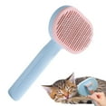 thumbnail image 3 of Cat Brushes For Indoor Cats | Cat Slicker Brush Self Cleaning | One-Click Cleaning Cat Brush For Long Or Short Haired Cats, Cat Comb For Kitten Rabbit Massage Removes Mats, Tangles And Loose Fur, 3 of 9