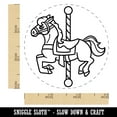 thumbnail image 2 of Carousel Horse Carnival Amusement Park Rubber Stamp for Scrapbooking Crafting Stamping - Small 3/4 Inch, 2 of 7