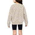 thumbnail image 4 of Leopard Print Sweatshirts for Girls Long Sleeve Crew Neck Pullover Fashion Top Trendy Fall Winter Casual Loose Fit Blouse, 4 of 6