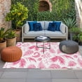 thumbnail image 2 of Botanical Pink Outdoor Rug for Patio/Deck/Porch, Non-Slip Large Area Rug 5 x 7 Ft, Vintage Ferns Herbs Country Plant Leaf Indoor Outdoor Rugs Washable Area Rugs, Reversible Camping Rug Carpet Runner, 2 of 8