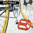 thumbnail image 3 of Motoforti 1Pair Mountain Bike Pedals Non-Slip Bike Pedals Platform Bicycle Flat Pedals 9/16" Orange, 3 of 7