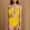 Yellow, variant on UTSJKR Womens One Piece Swimsuit Tummy Control Bathing Suit Sexy Flattering Cheeky High Cut Out Cute Ladies Swimwear Army Green M