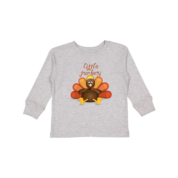 Inktastic Little Turkey Boys or Girls Long Sleeve Toddler T-Shirt