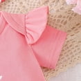thumbnail image 4 of SONGGE Toddler Outfit Sets Easter Bunny Pnk Short Sleeve Bodysuit & Bow Skirt With Headband 3 Piece Set For Girls Cartoon Trendy Clothes Sets, 4 of 8