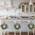 thumbnail image 5 of Mini Christmas Wreath Set, Artificial Norfolk Pine Cabinet Wreaths with Red Berries & Trendy Black‑White Grid Bow, Greenery Hanging Ornament for Kitchen Window Wall Porch Xmas Decor, 5 of 5