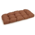 thumbnail image 2 of Blazing Needles 42-inch by 19-inch U-Shaped Solid Spun Polyester Tufted Settee/Bench Cushion-Color:Mocha, 2 of 2