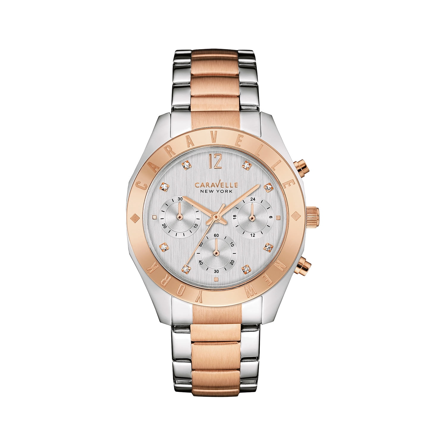 【ダイヤモンド付】CARAVELLE/レディース腕時計/シルバー.ゴールド色 ダイヤモンド付】CARAVELLE/レディース腕時計/シルバー.ゴールド色