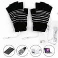 thumbnail image 4 of Usb Heated Gloves Winter Working Thermal Hand Warmer Half Finger Purple, 4 of 4