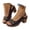 Black, variant on Block Heel Sandals for Women 2026 Summer Trendy Pu Leather Open Toe Slingback Heeled Dressy Sandals