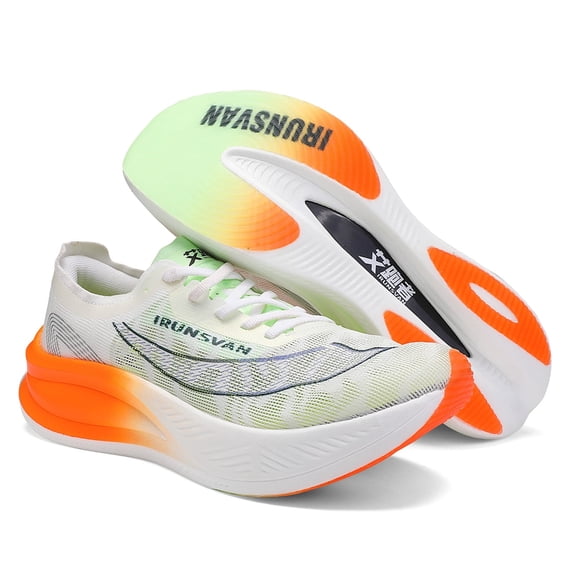 IRUNSVAN HEAT 1.0 NylonCarbon Plate Marathon Racing Shoes Running Shoes for Men Professional Stable Support Shock-relief Ultra-light Rebound Sneakers