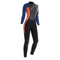thumbnail image 3 of Traje de baño de cuerpo completo Traje de buceo Traje de neopreno Manga larga Cremallera trasera para mantener el calor para bucear con esnórquel Depo S Macarena Traje de neopreno para mujer, 3 of 8