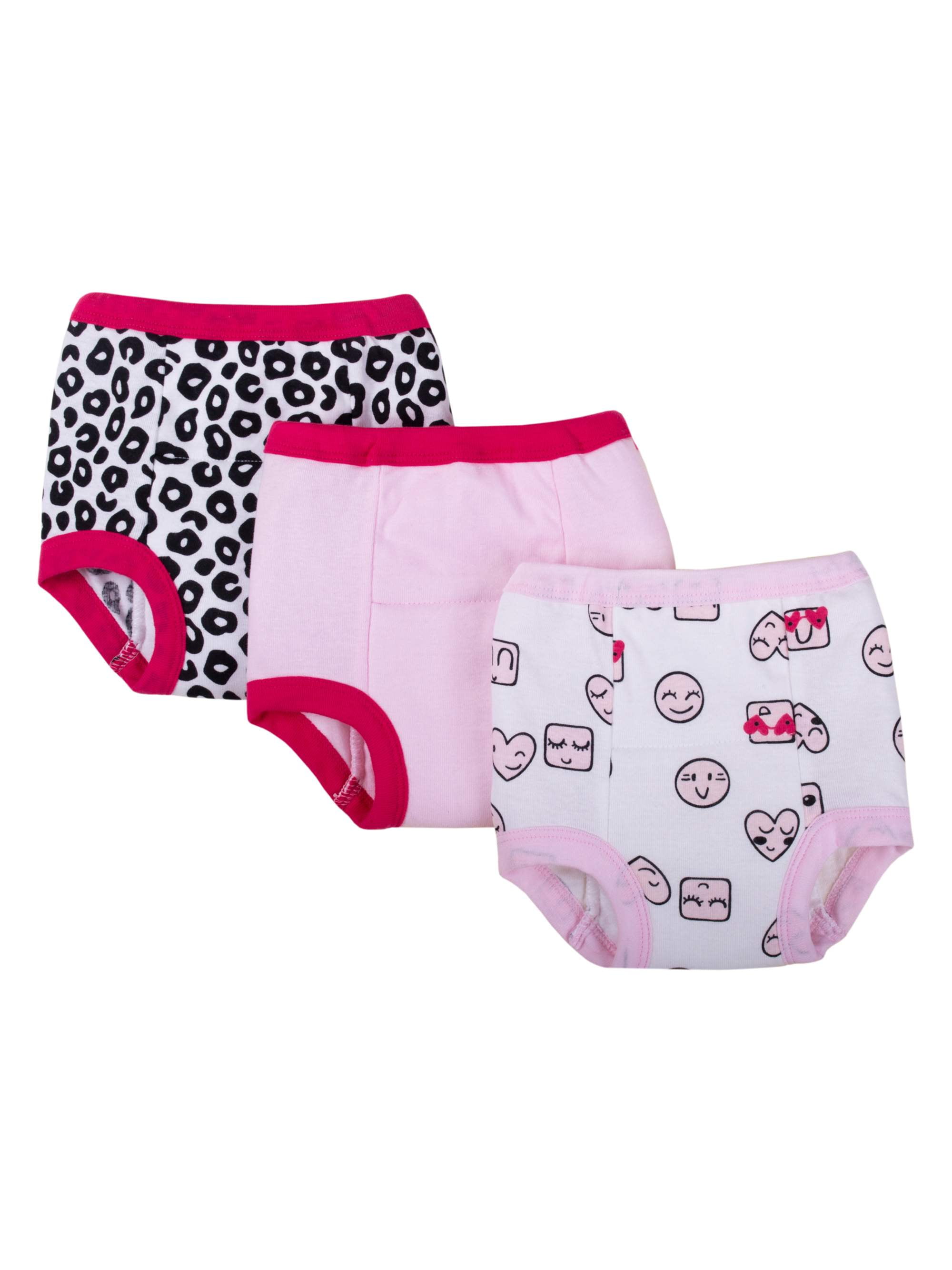 Little Star Organic Toddler Girls Assorted Training Pants, 3Pack